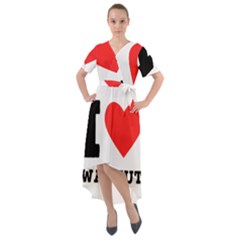 I Love Walnut Front Wrap High Low Dress by ilovewhateva