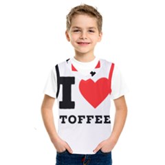 I Love Toffee Kids  Basketball Tank Top by ilovewhateva
