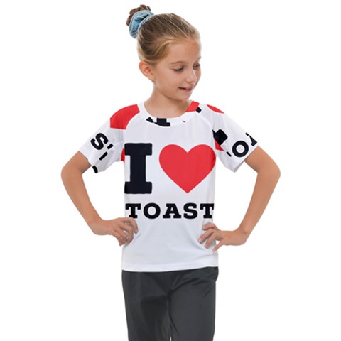 I Love Toast Kids  Mesh Piece Tee by ilovewhateva