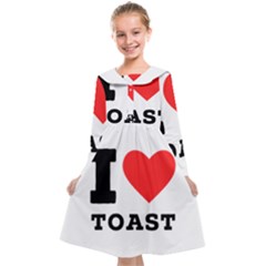 I Love Toast Kids  Midi Sailor Dress by ilovewhateva