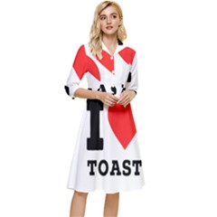 I Love Toast Classy Knee Length Dress by ilovewhateva