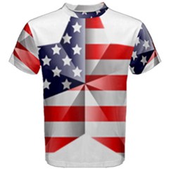 United States Of America Flag Of The United States Independence Day Men s Cotton Tee by danenraven