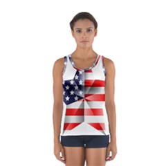 United States Of America Flag Of The United States Independence Day Sport Tank Top  by danenraven