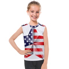 United States Of America Flag Of The United States Independence Day Kids  Mesh Tank Top by danenraven