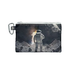 Astronaut Space Walk Canvas Cosmetic Bag (small) by danenraven