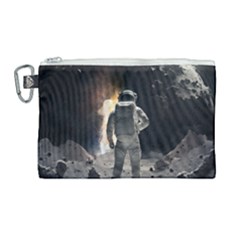 Astronaut Space Walk Canvas Cosmetic Bag (large)