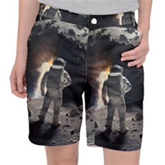 Astronaut Space Walk Women s Pocket Shorts by danenraven