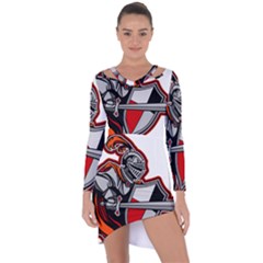 Knight Shield Sword Shield Fictional Character Asymmetric Cut-out Shift Dress