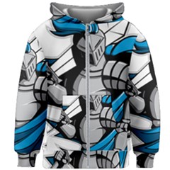 Sword Knight Fictional Character Legionary Warrior Kids  Zipper Hoodie Without Drawstring by danenraven