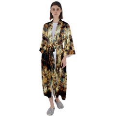 Science Fiction Background Fantasy Maxi Satin Kimono by danenraven