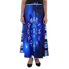 Astrology Horoscopes Constellation Flared Maxi Skirt by danenraven