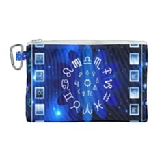 Astrology Horoscopes Constellation Canvas Cosmetic Bag (large)