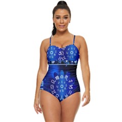 Astrology Horoscopes Constellation Retro Full Coverage Swimsuit by danenraven