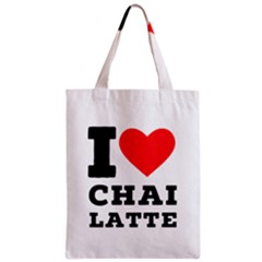 I Love Chai Latte Zipper Classic Tote Bag by ilovewhateva