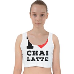 I Love Chai Latte Velvet Racer Back Crop Top by ilovewhateva