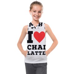 I Love Chai Latte Kids  Sleeveless Hoodie by ilovewhateva