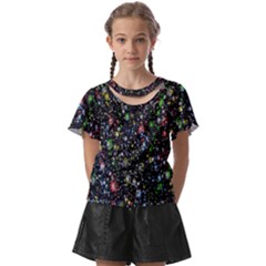 Illustration Universe Star Planet Kids  Front Cut Tee by danenraven