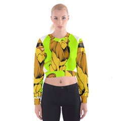 Lion Cartoon Parody Cropped Sweatshirt by danenraven