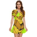 Lion Cartoon Parody V-Neck High Waist Chiffon Mini Dress View1