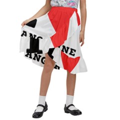 I Love Tangerine Kids  Ruffle Flared Wrap Midi Skirt by ilovewhateva