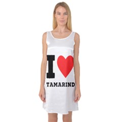 I Love Tamarind Sleeveless Satin Nightdress