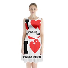 I Love Tamarind Sleeveless Waist Tie Chiffon Dress