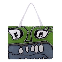 Extreme Closeup Angry Monster Vampire Medium Tote Bag by dflcprintsclothing