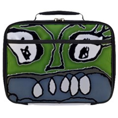 Extreme Closeup Angry Monster Vampire Full Print Lunch Bag by dflcprintsclothing