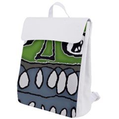 Extreme Closeup Angry Monster Vampire Flap Top Backpack by dflcprintsclothing