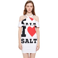 I Love Salt Shoulder Frill Bodycon Summer Dress by ilovewhateva