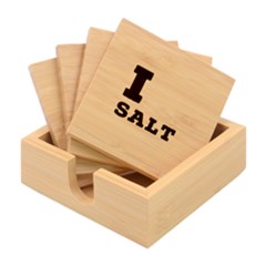 I Love Salt Bamboo Coaster Set by ilovewhateva