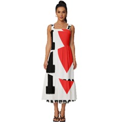 I Love Saffron Square Neckline Tiered Midi Dress by ilovewhateva