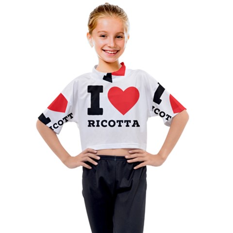 I Love Ricotta Kids Mock Neck Tee by ilovewhateva