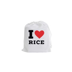I love rice Drawstring Pouch (XS)