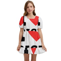 I Love Rice Kids  Short Sleeve Dolly Dress