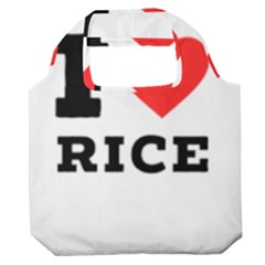 I Love Rice Premium Foldable Grocery Recycle Bag by ilovewhateva