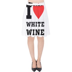 I Love White Wine Velvet High Waist Skirt by ilovewhateva