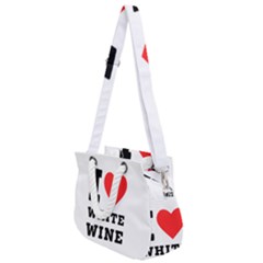 I Love White Wine Rope Handles Shoulder Strap Bag by ilovewhateva