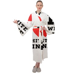 I Love White Wine Maxi Velvet Kimono by ilovewhateva