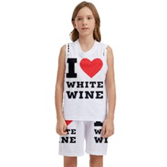 I Love White Wine Kids  Basketball Mesh Set by ilovewhateva