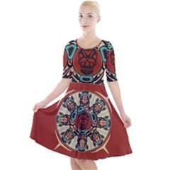 Grateful Dead Pacific Northwest Quarter Sleeve A-line Dress