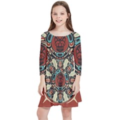 Grateful Dead Pacific Northwest Kids  Quarter Sleeve Skater Dress