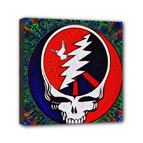 Grateful Dead Pattern Mini Canvas 6  X 6  (stretched) by Mog4mog4