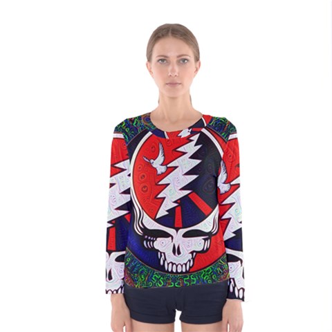 Grateful Dead Pattern Women s Long Sleeve Tee by Mog4mog4