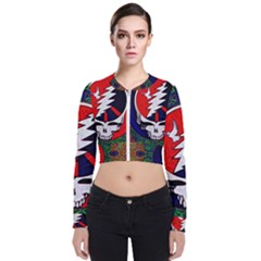 Grateful Dead Pattern Long Sleeve Zip Up Bomber Jacket