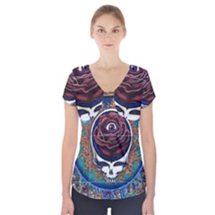 Grateful Dead Ahead Of Their Time Short Sleeve Front Detail Top by Mog4mog4