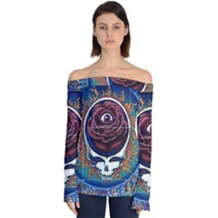 Grateful Dead Ahead Of Their Time Off Shoulder Long Sleeve Top by Mog4mog4