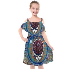 Grateful Dead Ahead Of Their Time Kids  Cut Out Shoulders Chiffon Dress by Mog4mog4