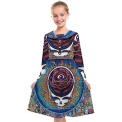 Grateful Dead Ahead Of Their Time Kids  Midi Sailor Dress by Mog4mog4