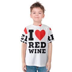 I love red wine Kids  Cotton Tee
